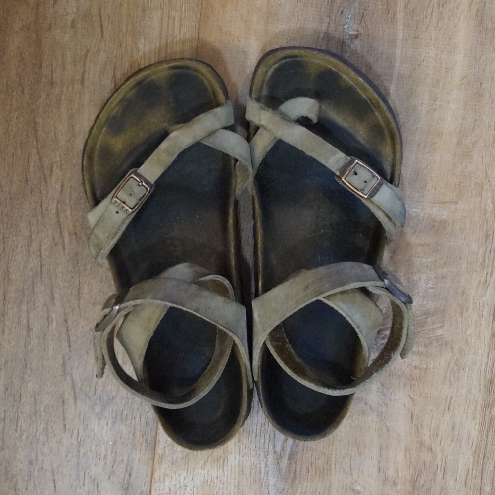 Birkenstock Yara Leather Sandals Tan Ankle Strap Size 35 EU Women - Picture 7 of 8
